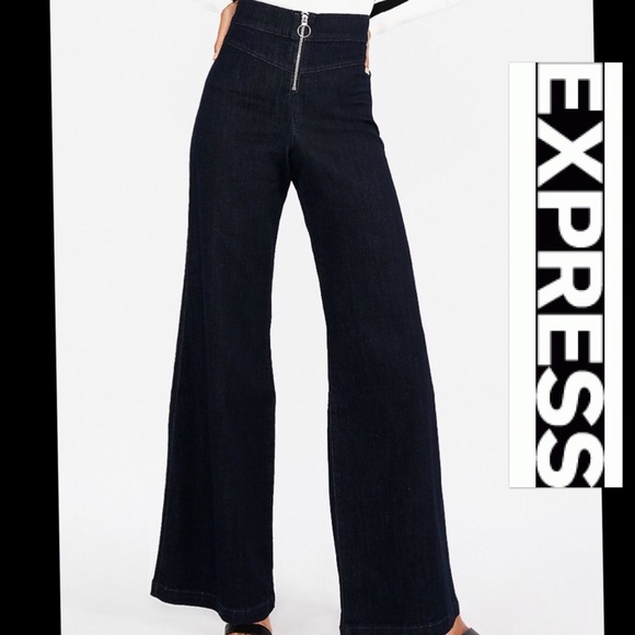 wide leg stretch jeans
